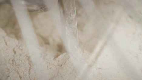 Closeup-of-electric-mixer-mixing-in-flour-into-the-dough