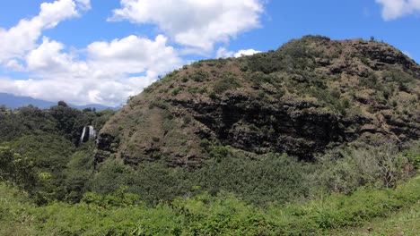 Opaeka&#39;a-Falls-Kauai-Hawaii-Paisaje-De-Cascada,-Mirador-Panorámico-En-Kauai