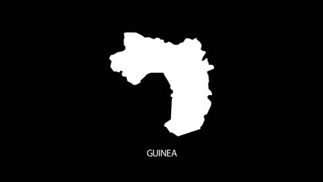 Digital-revealing-and-zooming-in-on-Guinea-Country-Map-Alpha-video-with-Country-Name-revealing-background-|-Guinea-country-Map-and-title-revealing-alpha-video-for-editing-template-conceptual