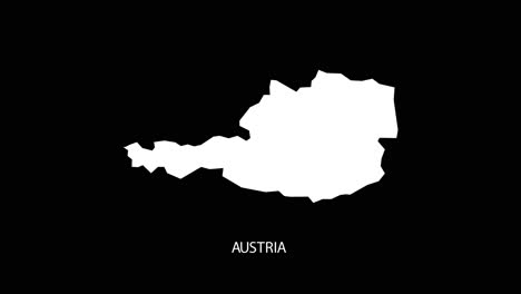 Vídeo-Revelador-Digital-Y-Zoom-En-El-Mapa-Del-País-De-Austria-Alfa-Con-Fondo-Revelador-Del-Nombre-Del-País-|-Mapa-Del-País-De-Austria-Y-Título-Que-Revela-El-Vídeo-Alfa-Para-Editar-La-Plantilla-Conceptual