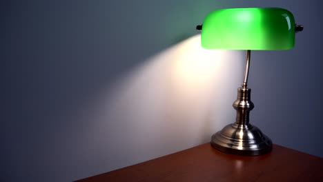 Green-Reading-Lamp-in-a-luxury-bedroom
