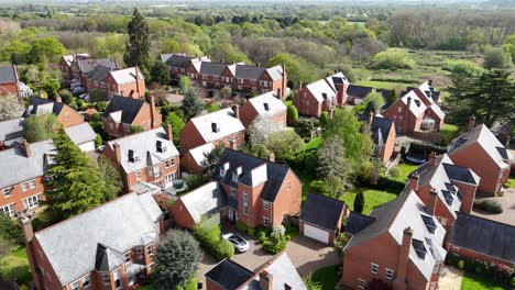 Large-houses-drone,aerial--Virginia-Water-village-Surrey