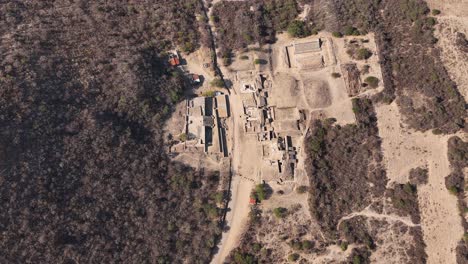Ansichten-Der-Archäologischen-Zone-In-Oaxaca,-Mexiko,-Per-Drohne