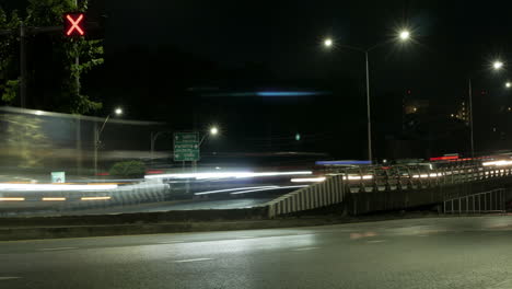 Hyperlapse-of-a-congested-traffic-in-a-busy-thoroughfare-in-the-middle-of-the-city-of-Bangkok,-in-Thailand