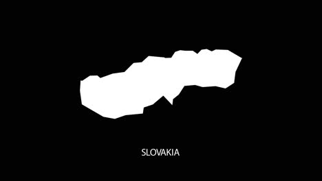 Digital-revealing-and-zooming-in-on-Slovakia-Country-Map-Alpha-video-with-Country-Name-revealing-background-|-Slovakia-country-Map-and-title-revealing-alpha-video-for-editing-template-conceptual