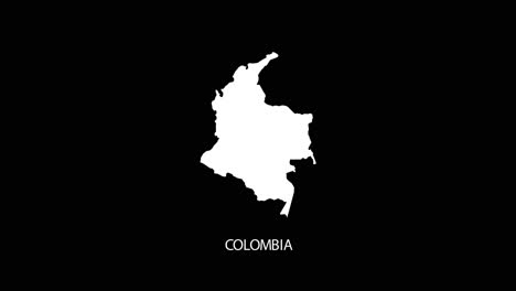 Digital-revealing-and-zooming-in-on-Colombia-Country-Map-Alpha-video-with-Country-Name-revealing-background-|-Colombia-country-Map-and-title-revealing-alpha-video-for-editing-template-conceptual