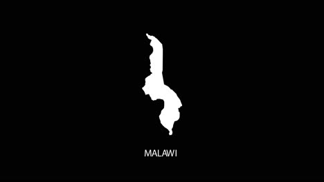 Digital-revealing-and-zooming-in-on-Malawi-Country-Map-Alpha-video-with-Country-Name-revealing-background-|-Malawi-country-Map-and-title-revealing-alpha-video-for-editing-template-conceptual