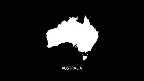 Digital-revealing-and-zooming-in-on-Australia-Country-Map-Alpha-video-with-Country-Name-revealing-background-|-Australia-country-Map-and-title-revealing-alpha-video-for-editing-template-conceptual