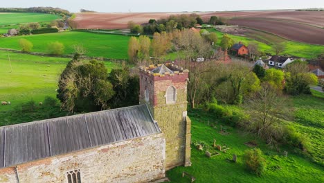 Aerial-drone-footage-of-a-small-Lincolnshire-village-called-Burwell-in-the-UK