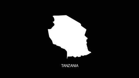 Digital-revealing-and-zooming-in-on-Tanzania-Country-Map-Alpha-video-with-Country-Name-revealing-background-|-Tanzania-country-Map-and-title-revealing-alpha-video-for-editing-template-conceptual