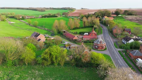 Aerial-drone-footage-of-a-small-Lincolnshire-village-called-Burwell-in-the-UK