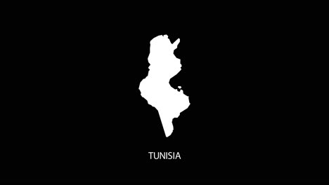 Digital-revealing-and-zooming-in-on-Tunisia-Country-Map-Alpha-video-with-Country-Name-revealing-background-|-Tunisia-country-Map-and-title-revealing-alpha-video-for-editing-template-conceptual