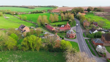 Aerial-drone-footage-of-a-small-Lincolnshire-village-called-Burwell-in-the-UK