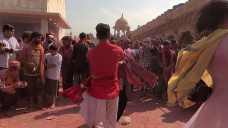 POV-SHOT-Men-are-walking-around-and-enjoying-the-dhuleti