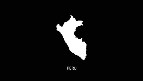 Digital-revealing-and-zooming-in-on-Peru-Country-Map-Alpha-video-with-Country-Name-revealing-background-|-Peru-country-Map-and-title-revealing-alpha-video-for-editing-template-conceptual