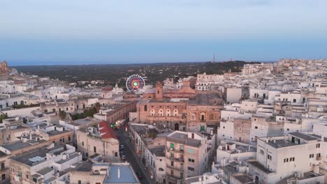 Aerial-view-of-the-ostuni-in-italy-with-Ferris-wheel