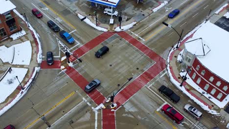 aerial-timelapse-of-a-busy-suburban-intersection-in-winter