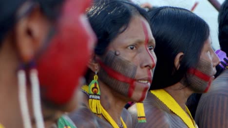 Indigenous-Amazonian-people,-COP30-protest-attendance,-lobbying-for-change