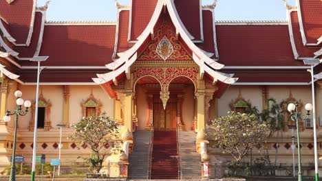 Ancient-temple-in-Vientiane,-the-capital-city-of-Laos