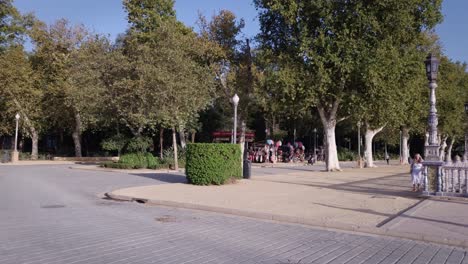 Jardines-Del-Parque-María-Luisa-En-Sevilla,-España.