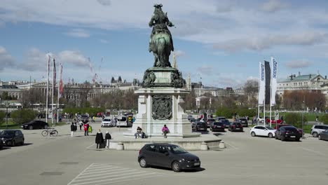 Statische-Aufnahme-Eines-Beliebten-Denkmals-Im-Schloss-Schönbrunn-In-Wien,-Österreich