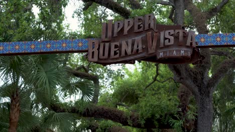 A-close-up-view-of-a-park-named-Upper-Buena-Vista-Miami-on-a-wooden-board