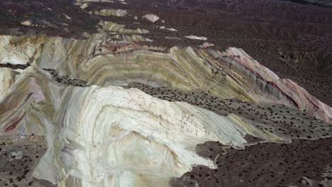 Flyover-ethereal-colors-on-mountain-of-seven-colors-in-Argentina