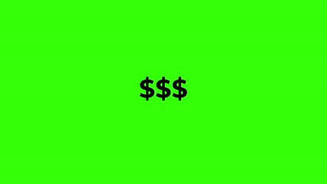 Schwarze-Dollarsymbole-Montserrat-Animiert-Auf-Grünem-Bildschirm