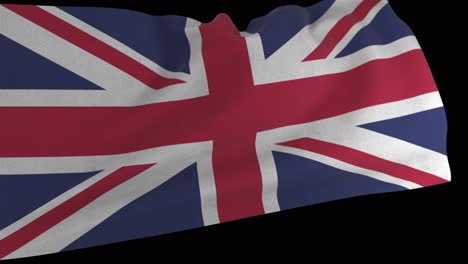 Bandera-Británica-Ondeando-En-El-Fondo-Animado-Del-Viento.