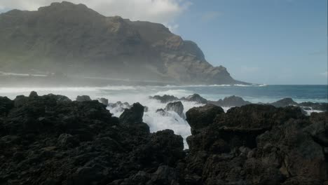 Playa-de-las-Arenas-in-Tenerife,-Canary-Islands,-spring-time