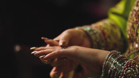 Asian-bride-wearing-her-exquisite-traditional-jewelry-up-close