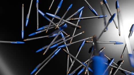 3D-animation-showing-lots-of-BIC-cristal-pens-falling-onto-a-surface