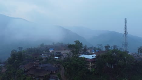 Drohnenvideoaufnahme-Der-Hügellandschaft-Von-Nagaland