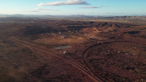 Marandoo-mine-site-in-Western-Australia-during-daytime,-aerial-high-altitude