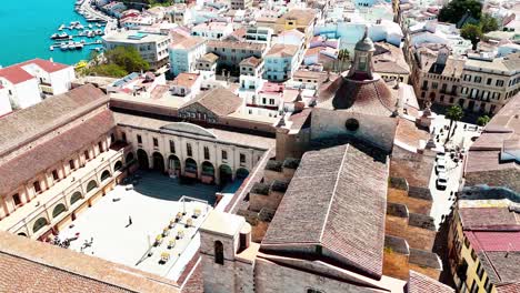 Drone-Shot-of-Mahón-City---Minorca