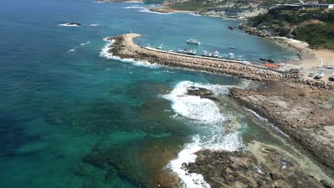 Agios-Georgios-small-harbor,-Cyprus-island