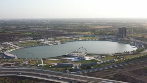 Buildings-and-farms-are-visible-in-different-areas-outside-the-lake