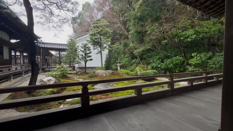 Vista-Panorámica-Del-Jardín-Hojo-Del-Templo-Nanzen-ji-En-Kyoto,-Japón
