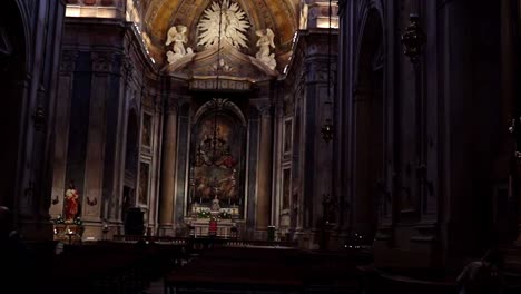 Interior-View-Of-Estrela-Basilica-In-Lisbon,-Portugal