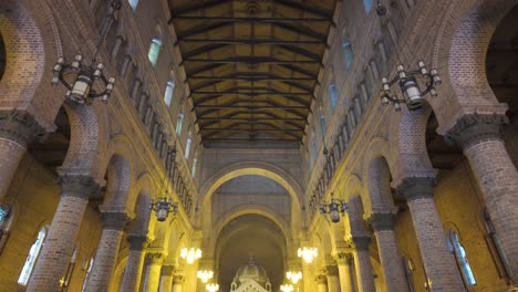 Majestic-Interior-Of-The-Catedral-Metropolitana-De-Medellín,-Colombia