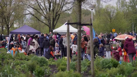 View-of-tents-and-stalls-during-Dutch-traditional-King's-Day-Vogelbuurt-Amsterdam-Noord
