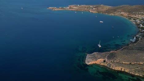 Coastline-of-Paros,-one-of-the-many-Cyclades-Islands-in-the-Aegean-Sea