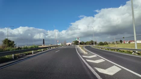 Conduciendo-Por-Una-Carretera-En-Mallorca,-España.