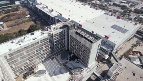 Houston-TX-USA,-Aerial-View-of-Hilton-Hotel,-George-R