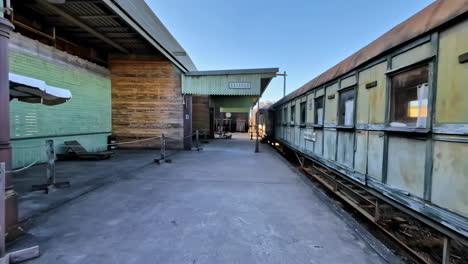 Replica-of-an-old-wooden-train-station-platform-in-outdoors-museum-Cinevilla