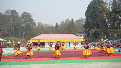 Dies-Ist-Ein-Traditionelles-Buddhistisches-Fest,-Das-Jedes-Jahr-Im-Pedong-Kloster-Stattfindet