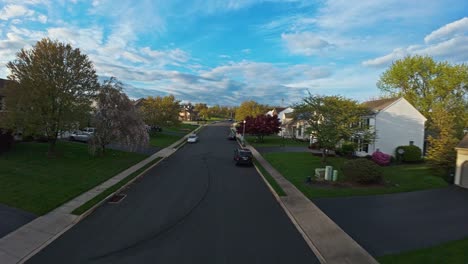 Residential-area-during-golden-hour-in-spring-season