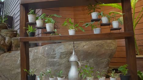 Vertikaler-Gartenbau-Bambusplanstand-In-Nahaufnahmen