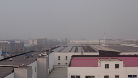 Industrial-zone-full-of-factories-and-warehouses-in-Tianjin,-China