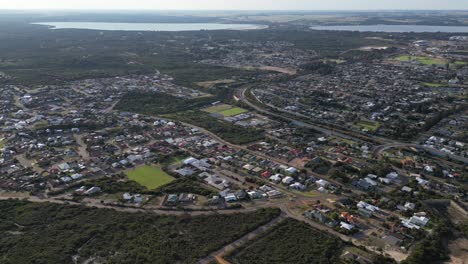 Aerial-panorama-of-Esperance-Town-in-Australia-with-suburb-neighborhoods-near-forest